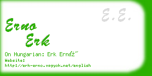 erno erk business card